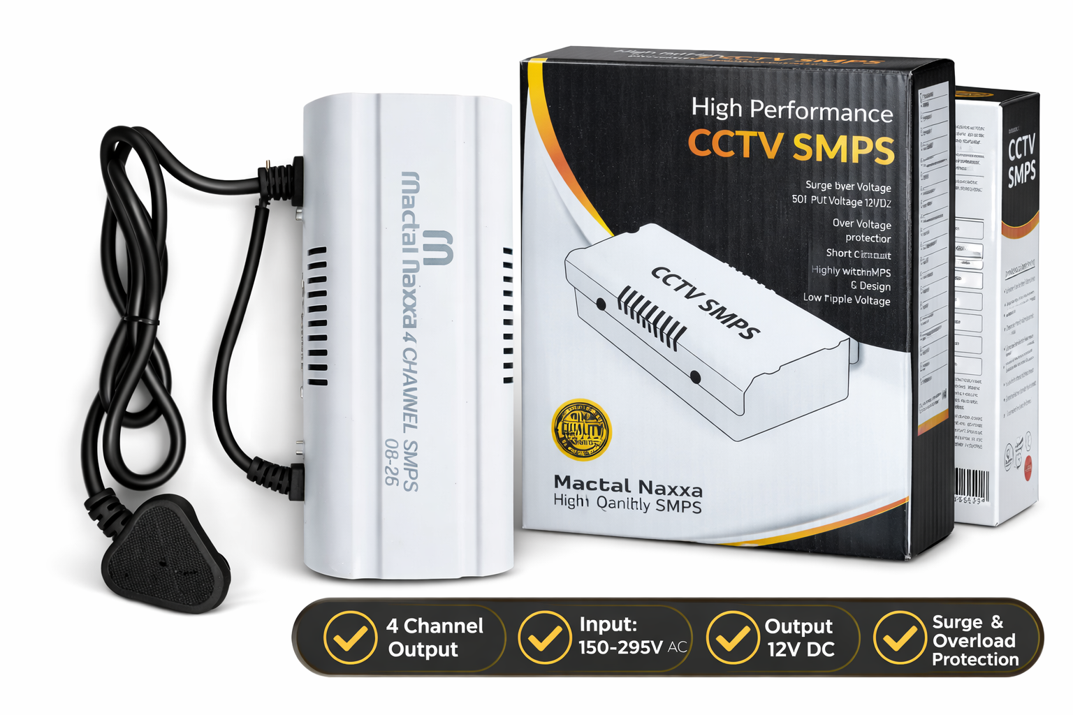 Mactal naxxa CCTV Power Supply 4 Channel
